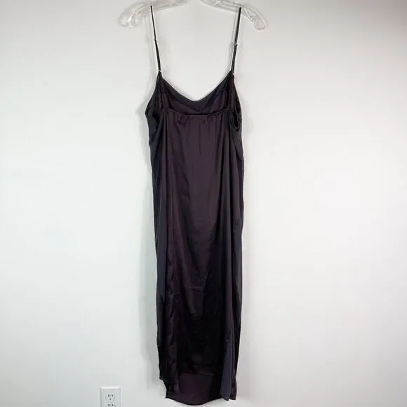 Free People NWOT Chocolate X Intimately FP City Cool Midi Slip Dress Size L - Picture 3 of 7